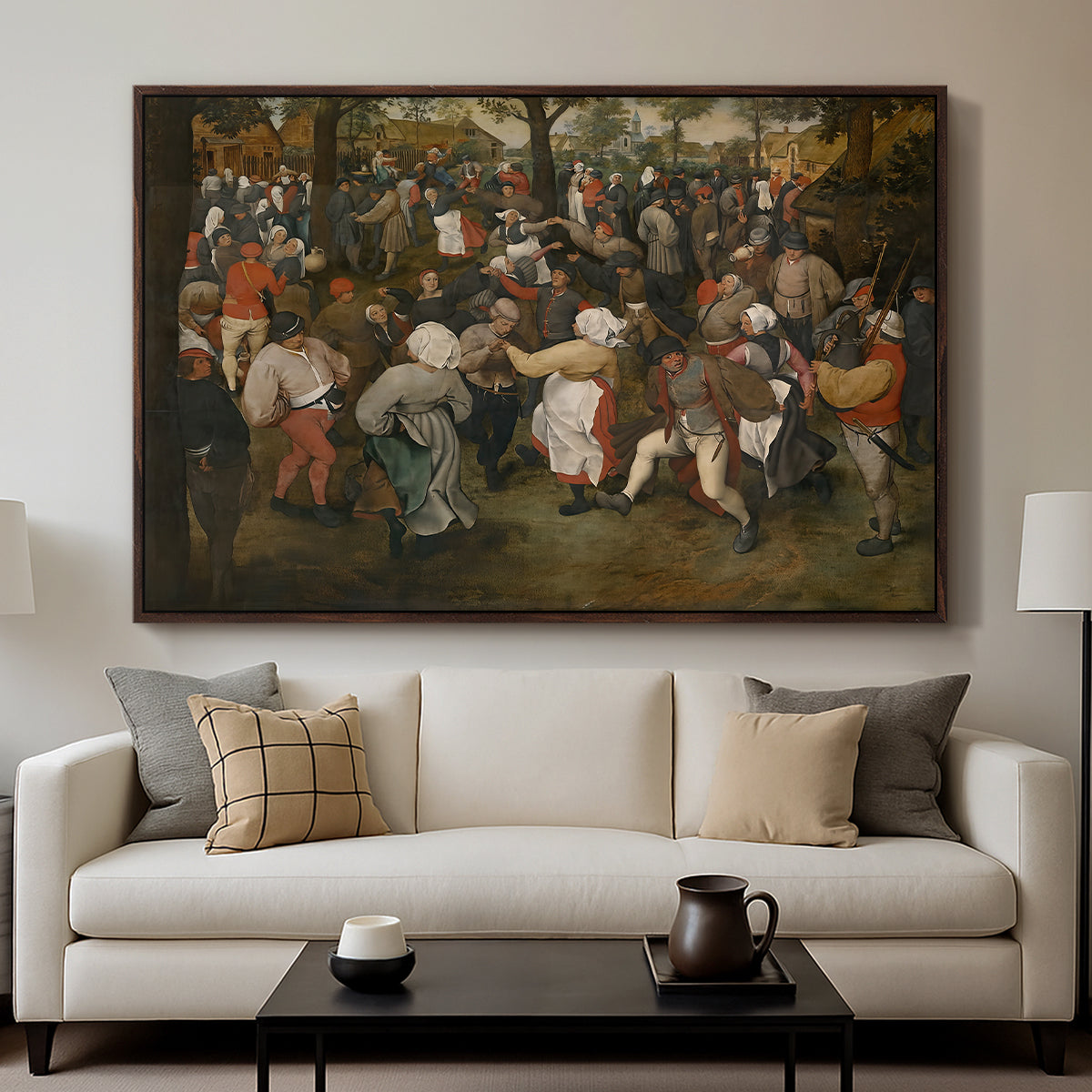 The Wedding Dance, c. 1566 - Floater Framed Canvas Print