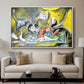 Still Life with Cat and Lobster, 1962 - Floater Framed Canvas Print
