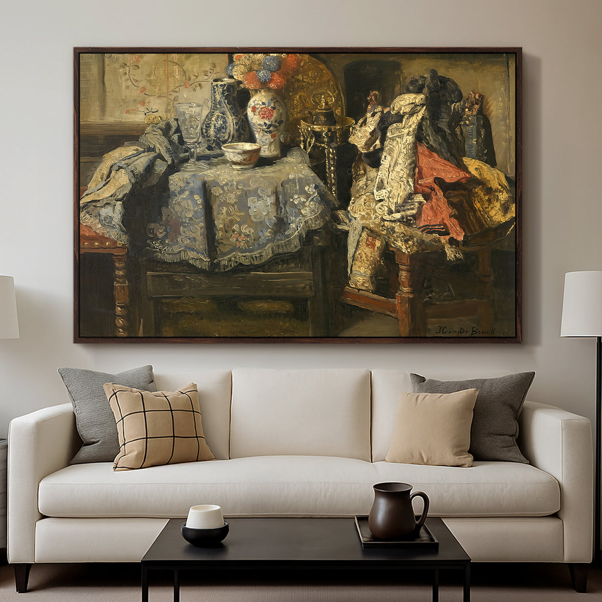 Still Life Requisites, 1885 - Floater Framed Canvas Print