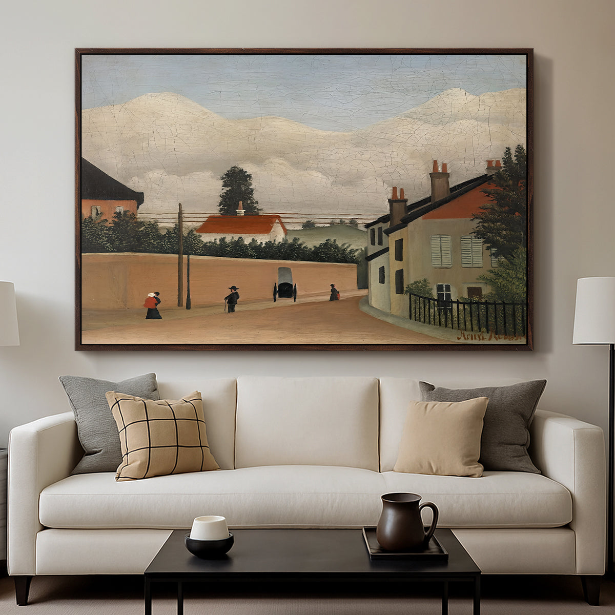 Outskirts of Paris, c. 1906-1910 - Floater Framed Canvas Print