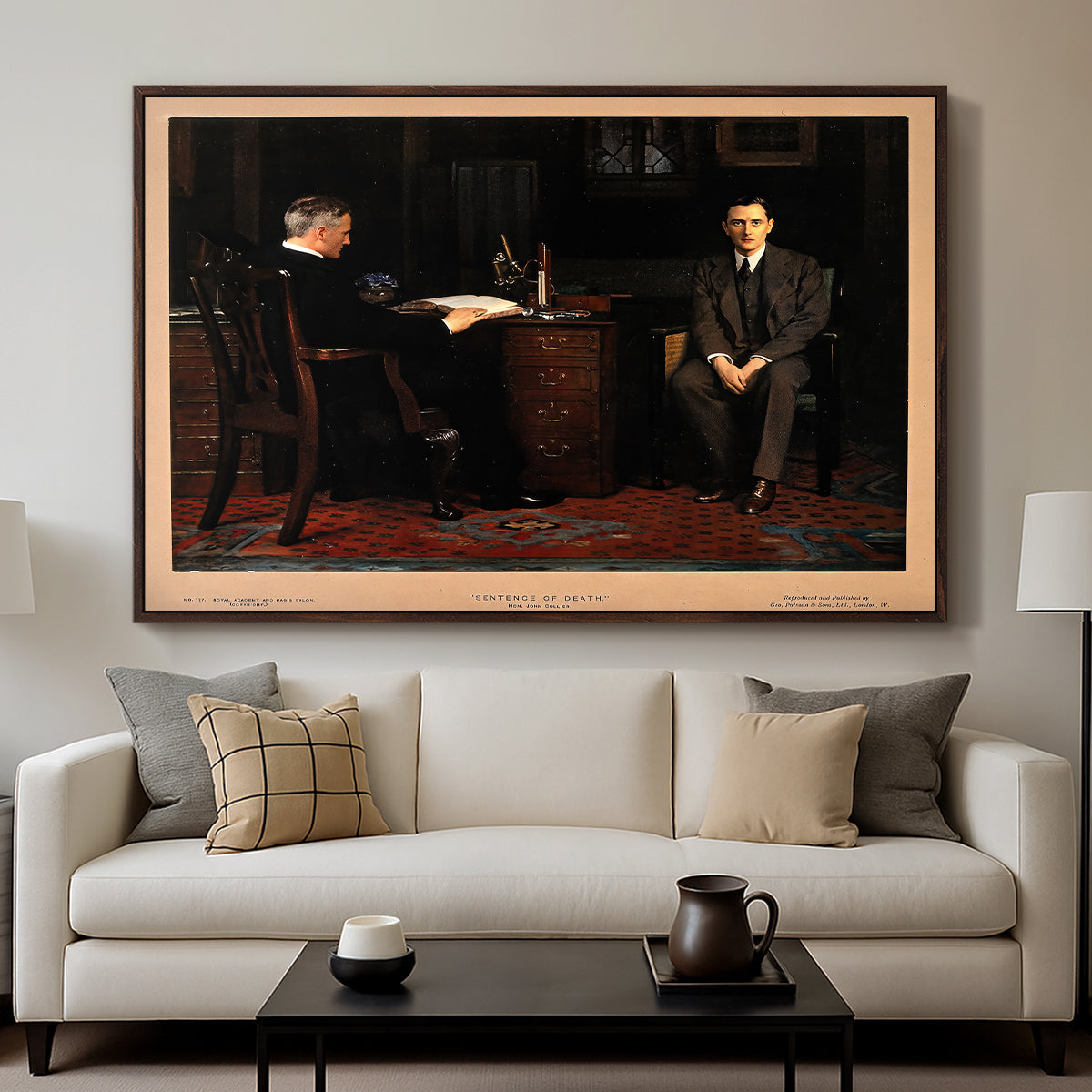 The Sentence of Death, 1908 - Floater Framed Canvas Print