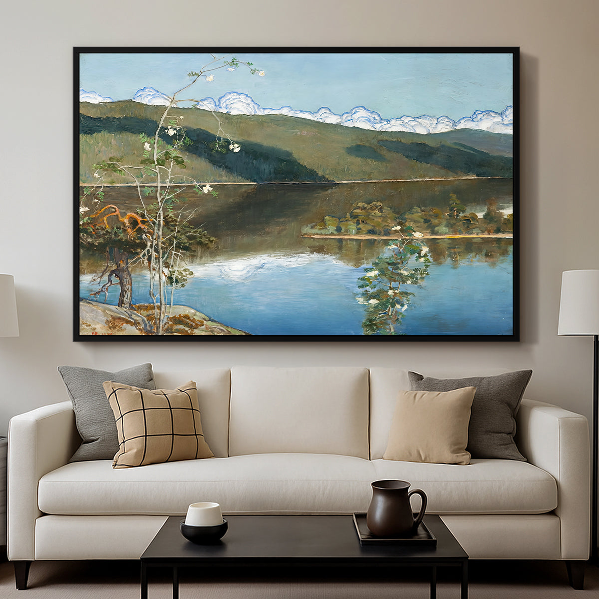 Thunderclouds on the Horizon, 1897 - Floater Framed Canvas Print