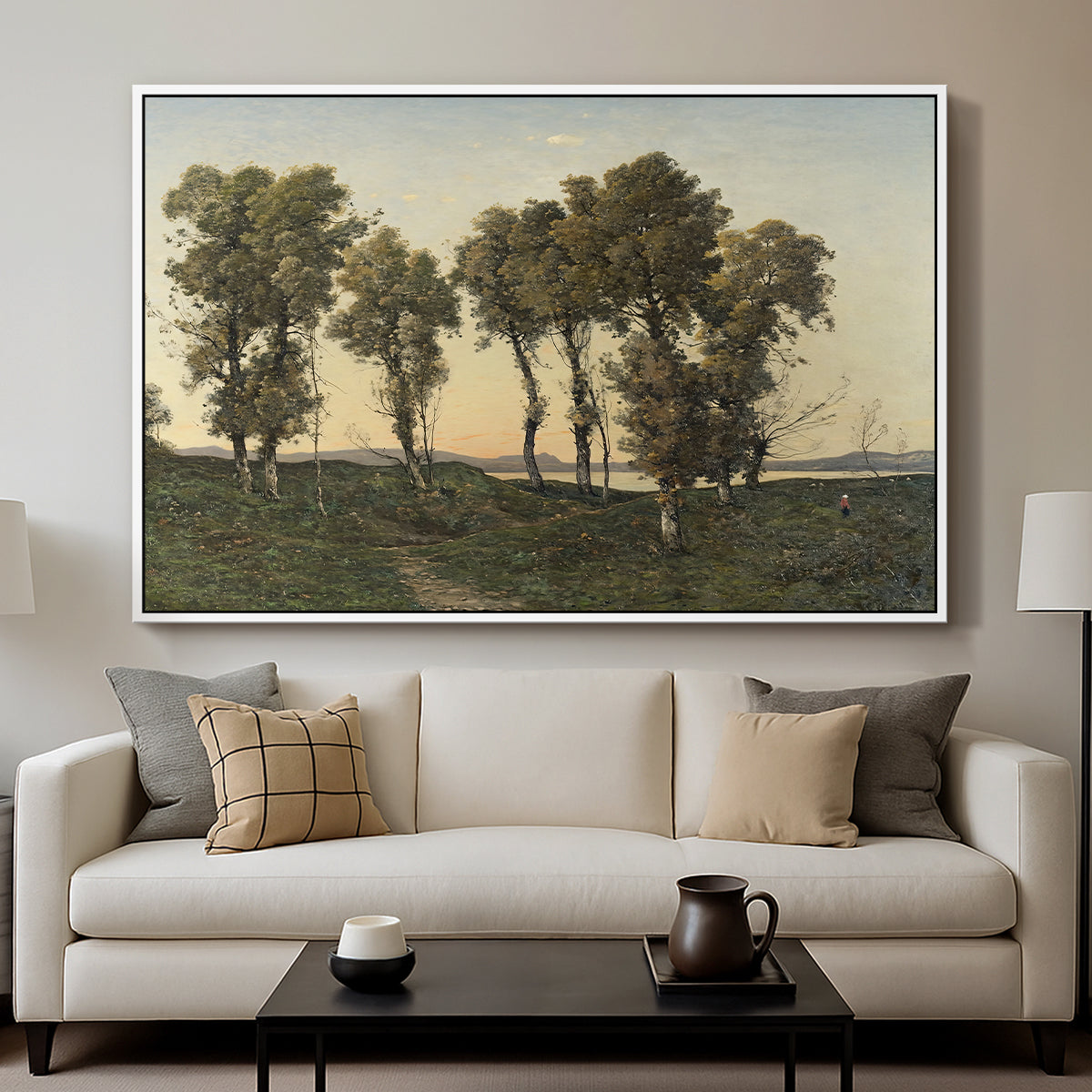 Autumn Evening, 1894 - Floater Framed Canvas Print