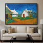 Three White Cottages at Saintes-Maries, 1888 - Floater Framed Canvas Print