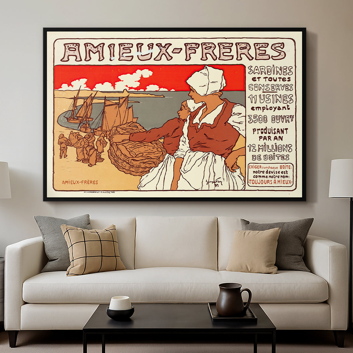 Amieux-Frères (Advertising Poster), 1899 - Floater Framed Canvas Print