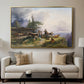 An Alpine Farm on the Untersberg, 1835 - Floater Framed Canvas Print