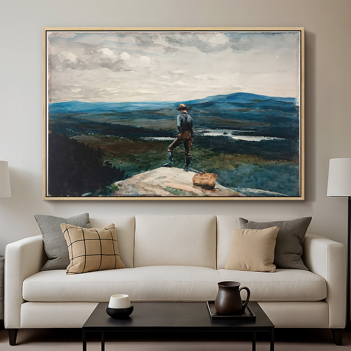 The Ranger, Adirondacks, 1882 - Floater Framed Canvas Print