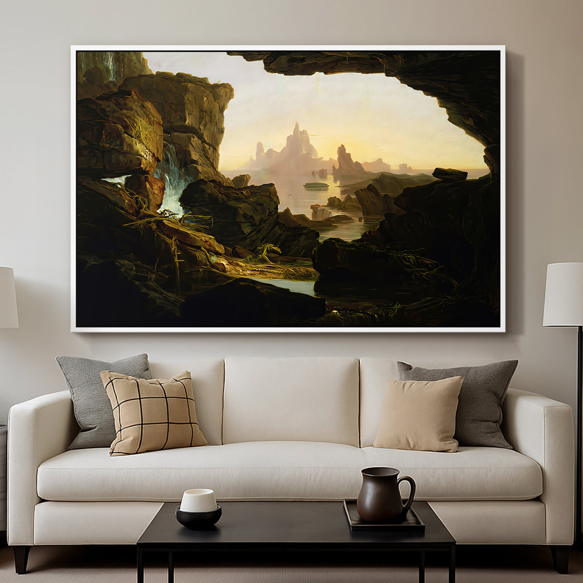 The Subsiding of the Waters of the Deluge, 1829 - Floater Framed Canvas Print