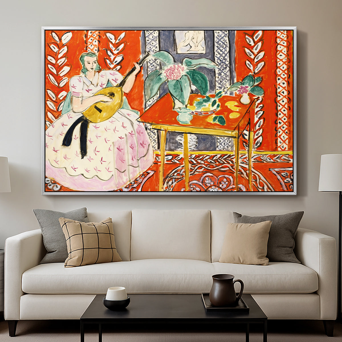 The Lute (Le luth), 1943 - Floater Framed Canvas Print