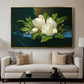 Giant Magnolias on a Blue Velvet Cloth, c. 1890 - Floater Framed Canvas Print