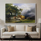 The Harvest Wagon (Der Heuwagen), c. 1850 - Floater Framed Canvas Print