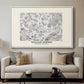 Fleurs, 1866 (Morris Inspired) - Floater Framed Canvas Print