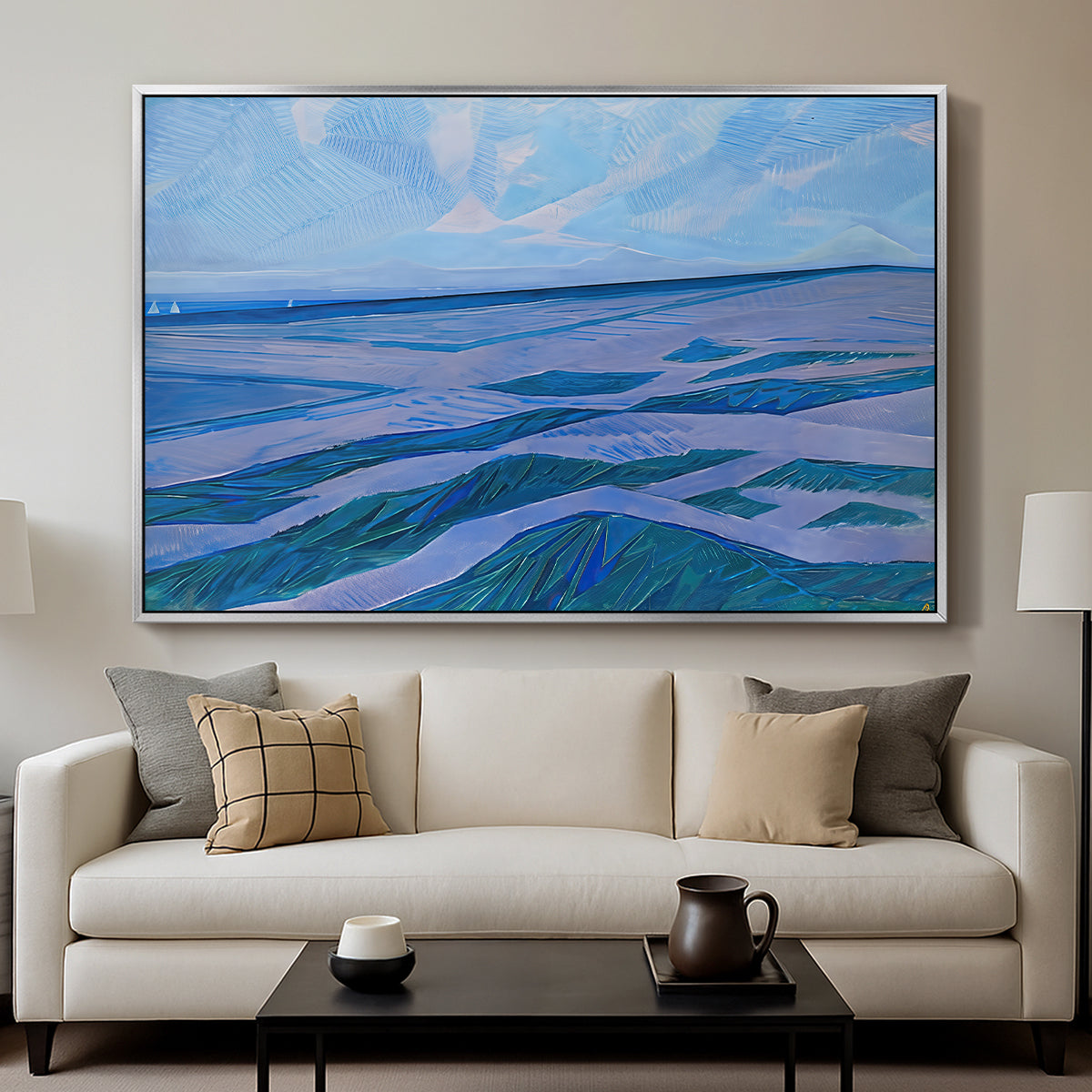 Dune Landscape, 1911 - Floater Framed Canvas Print