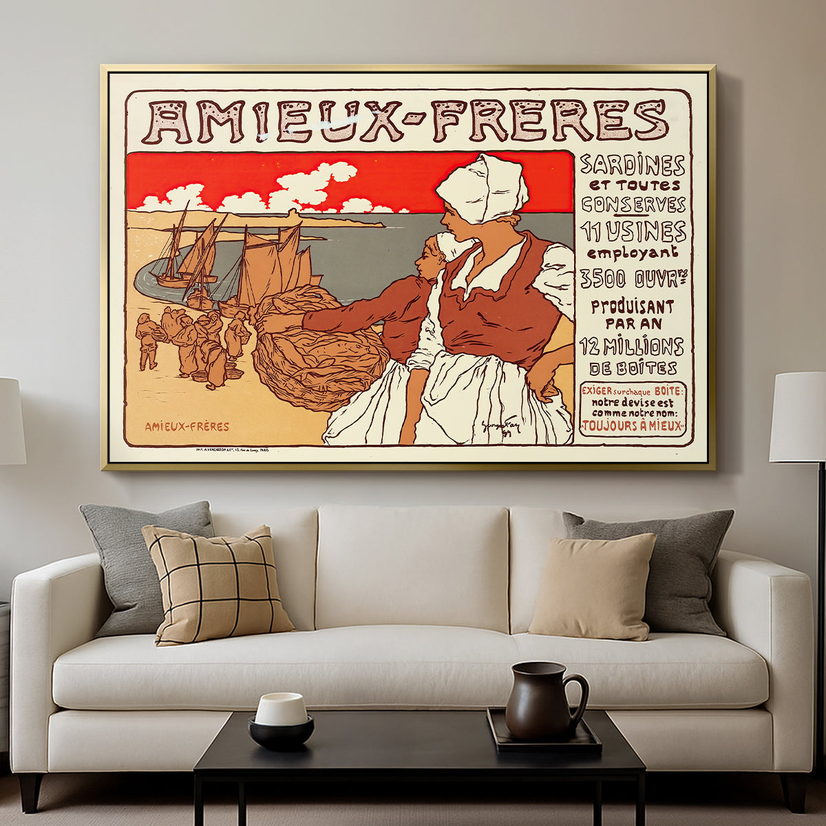 Amieux-Frères (Advertising Poster), 1899 - Floater Framed Canvas Print