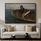 Fishermen from Rügen, 1882 - Floater Framed Canvas Print