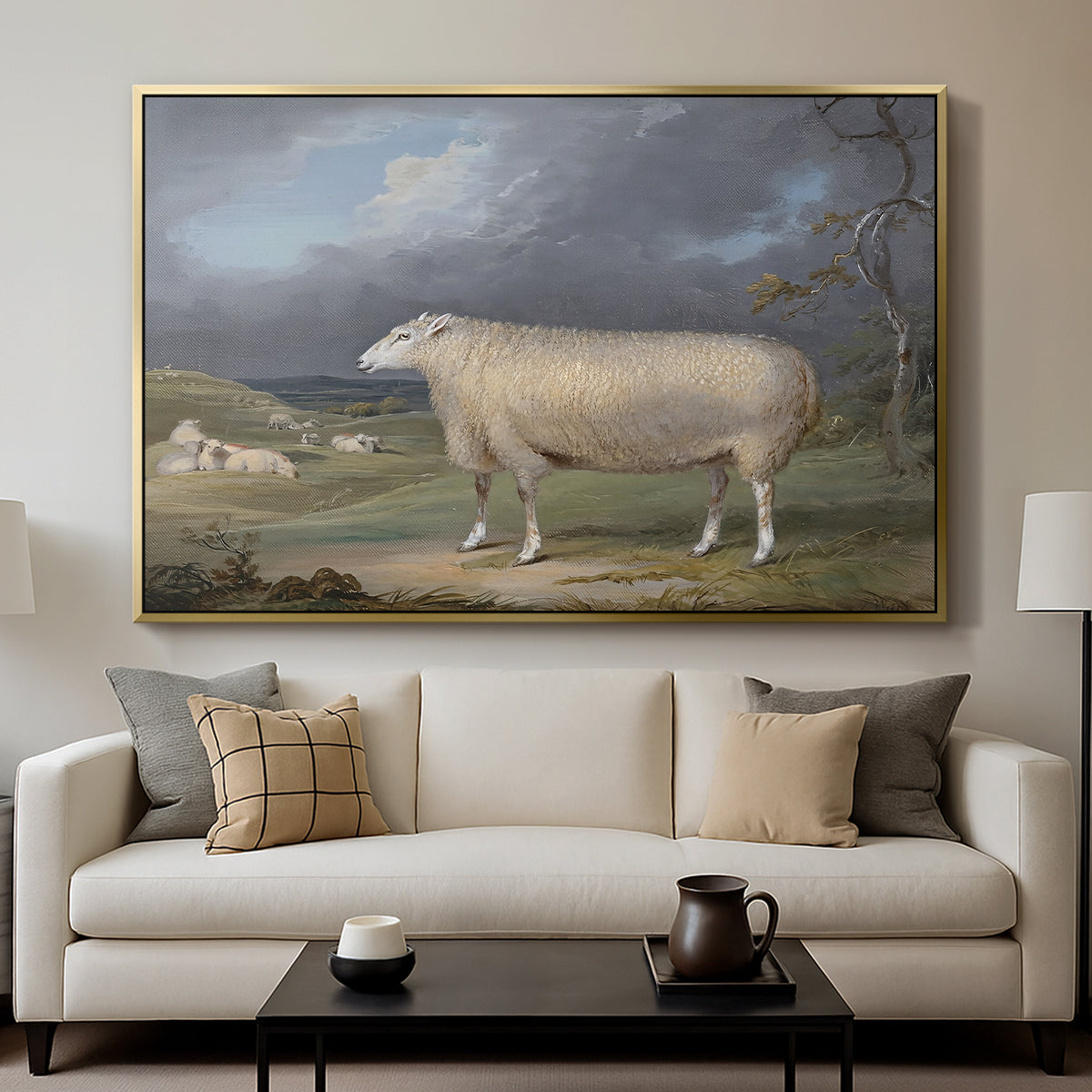 A Border Leicester Ewe, c. 1795-1800 - Floater Framed Canvas Print