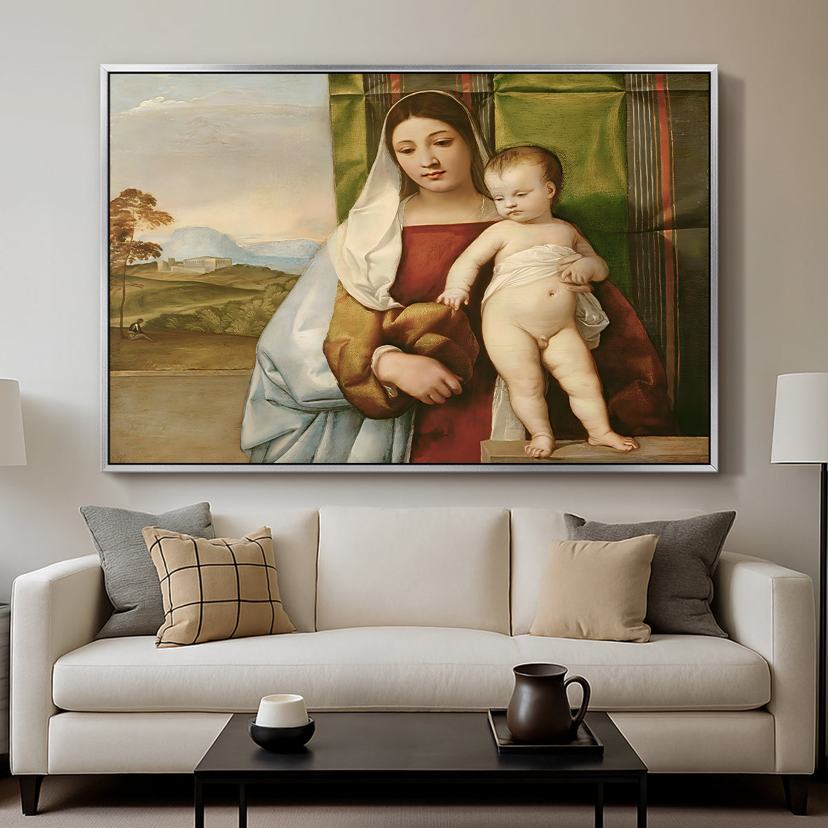 The Gypsy Madonna (La Zingarella), c. 1510-1511 - Floater Framed Canvas Print