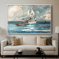 Sloop, Nassau, 1899 - Floater Framed Canvas Print