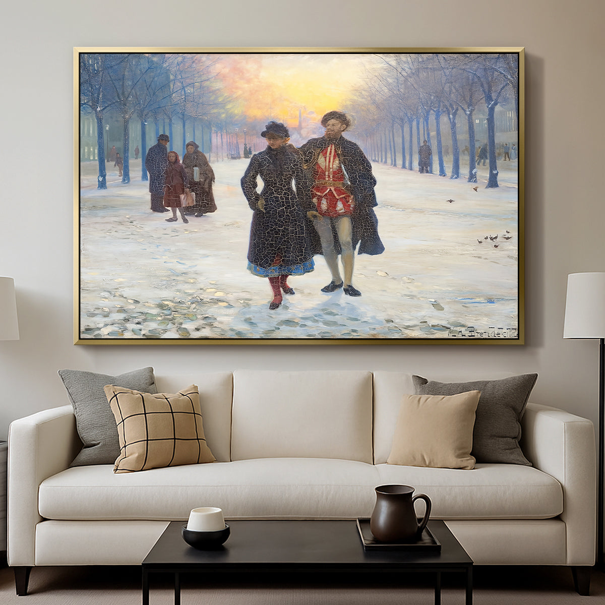 Morning after the Carnival, 1884 - Floater Framed Canvas Print