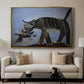 Cat Catching a Bird, 1939 - Floater Framed Canvas Print