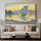 The Port at Sunset, Opus 236, Saint Tropez, 1892 - Floater Framed Canvas Print