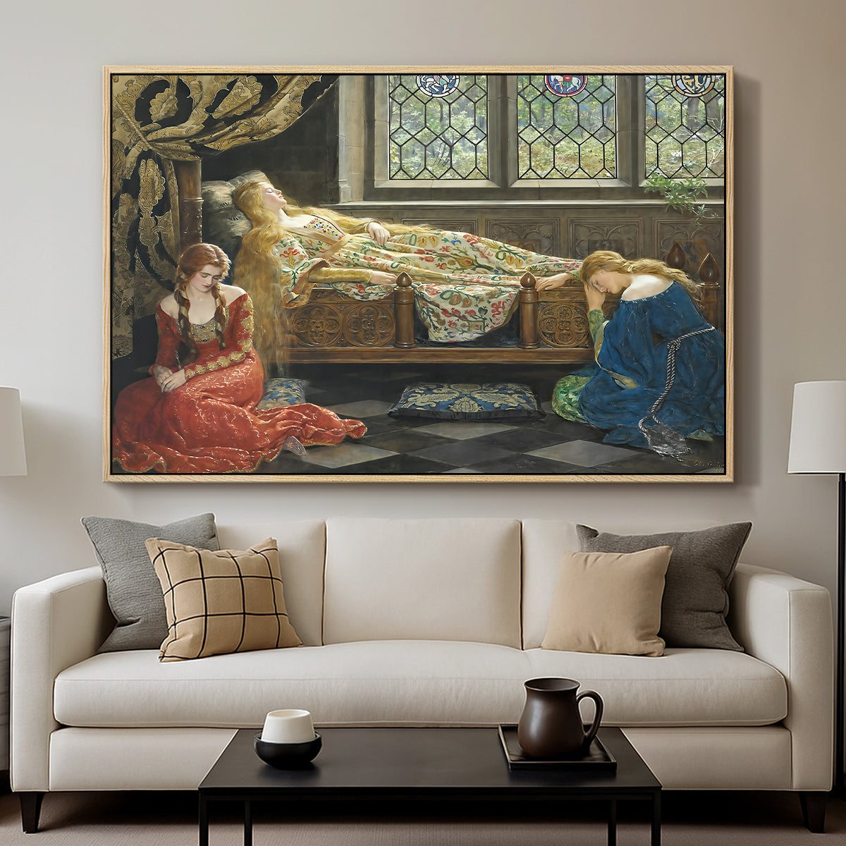 The Sleeping Beauty, 1921 - Floater Framed Canvas Print