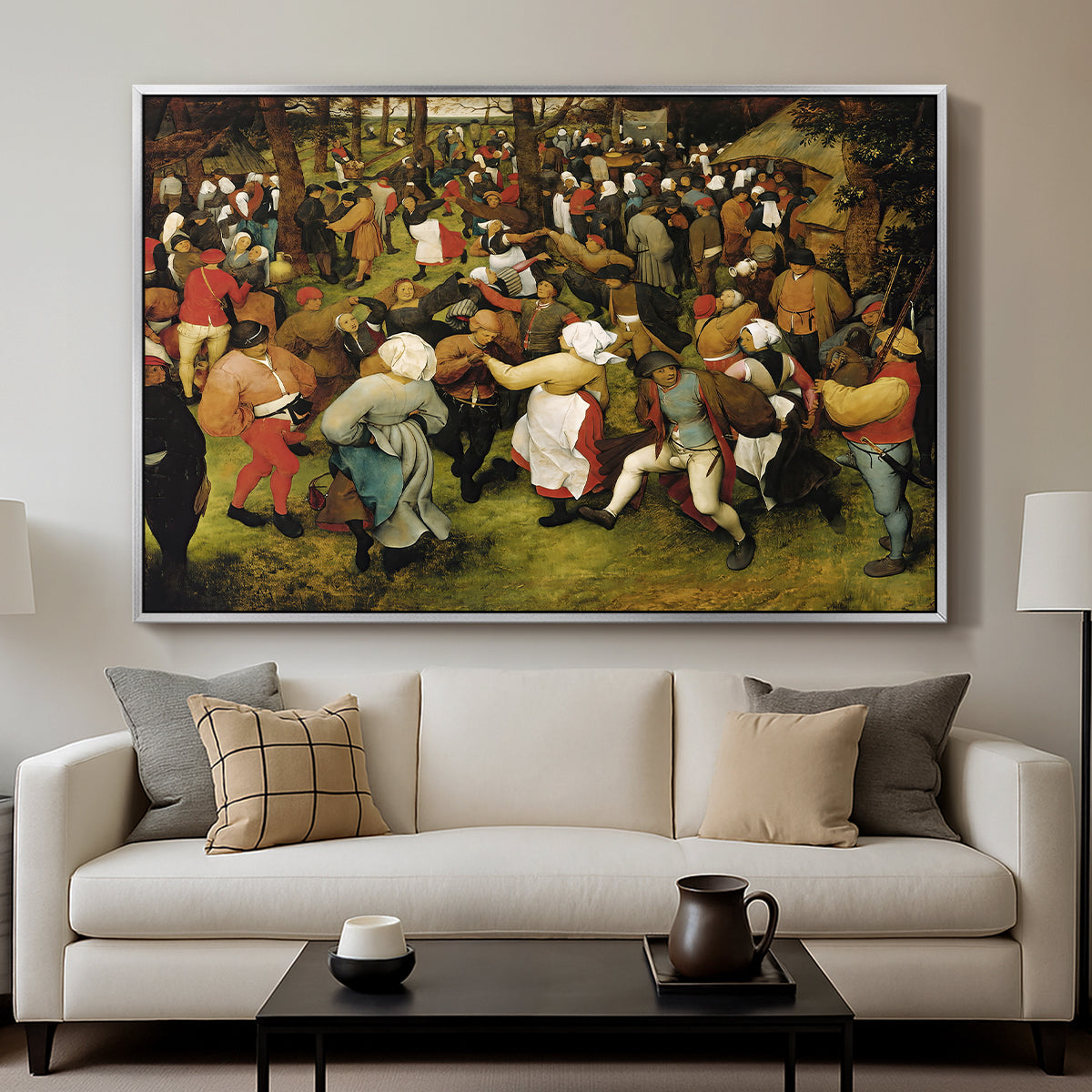 The Wedding Dance, c. 1566 - Floater Framed Canvas Print