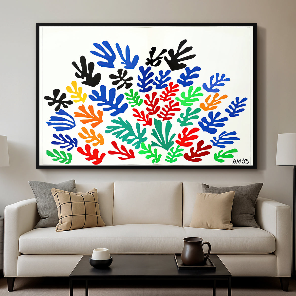 The Sheaf (La gerbe), 1953 - Floater Framed Canvas Print