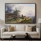 An Alpine Farm on the Untersberg, 1835 - Floater Framed Canvas Print
