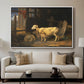 Sheep in a Stable, 1810 - Floater Framed Canvas Print