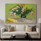 Vase with Oleanders and Books, 1888 - Floater Framed Canvas Print