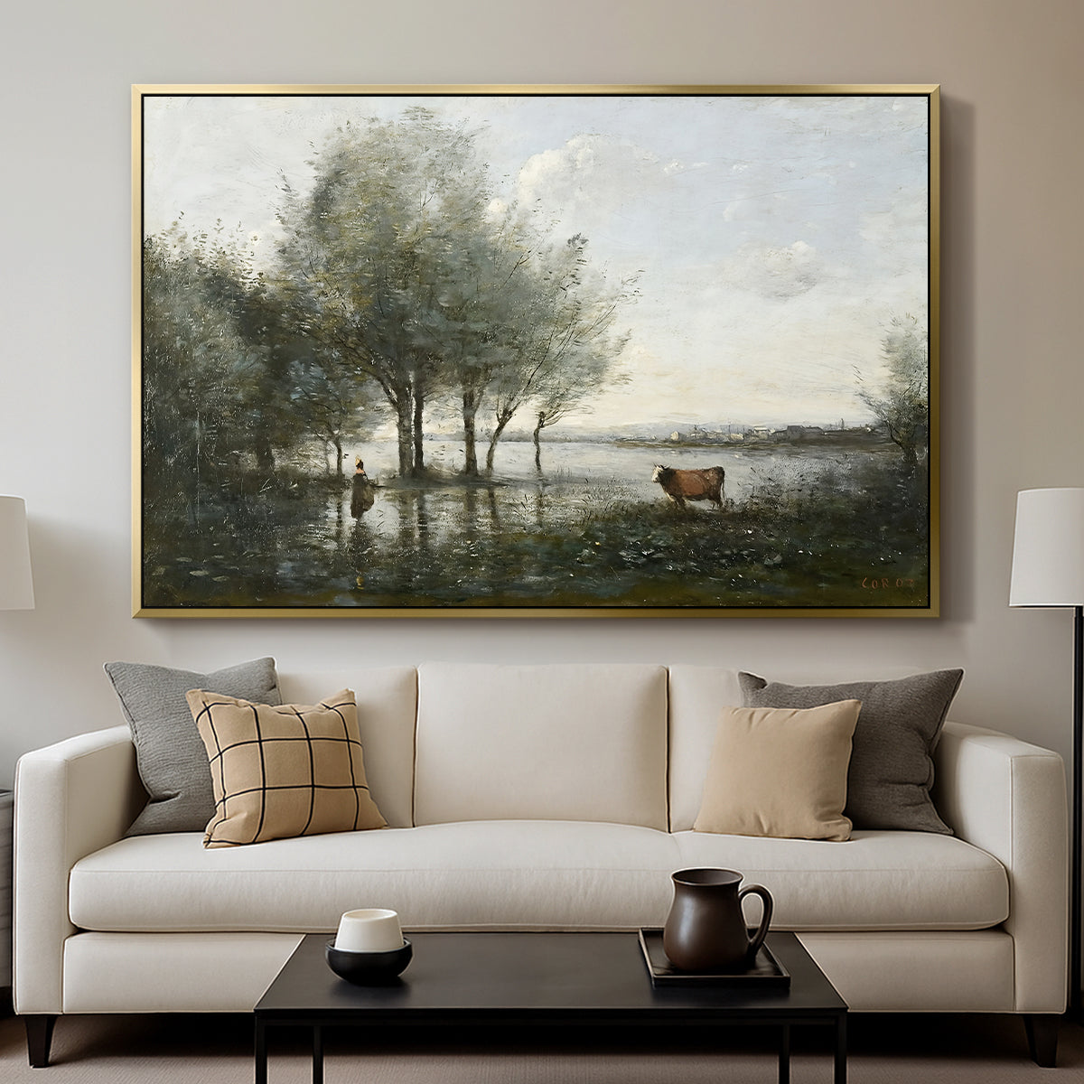 The Marsh (Le Marais), c. 1865-1870 - Floater Framed Canvas Print