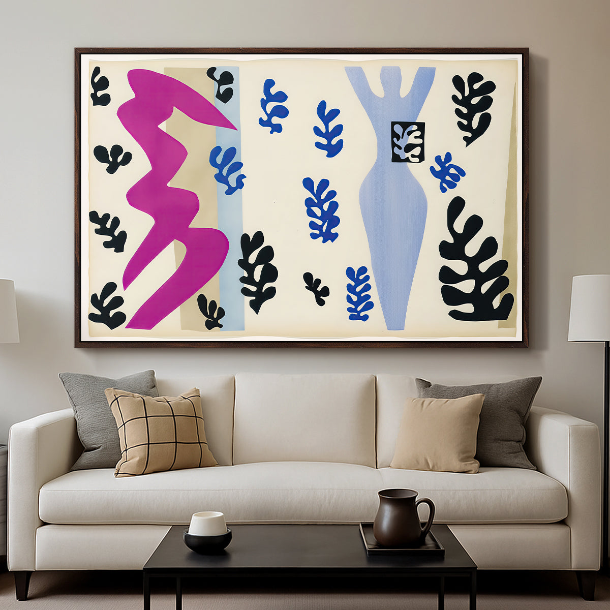 The Knife Thrower (Le lanceur de couteaux), from Jazz, 1947 - Floater Framed Canvas Print