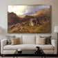 Lledr Valley in Wales, 1864 - Floater Framed Canvas Print