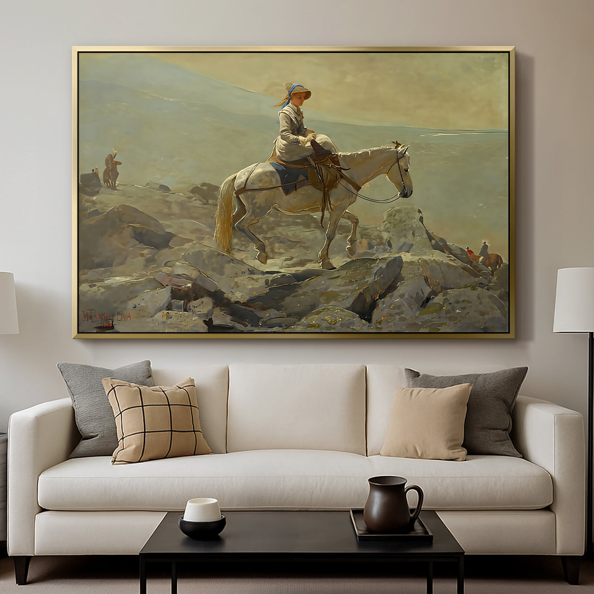 The Bridle Path, White Mountains, 1868 - Floater Framed Canvas Print