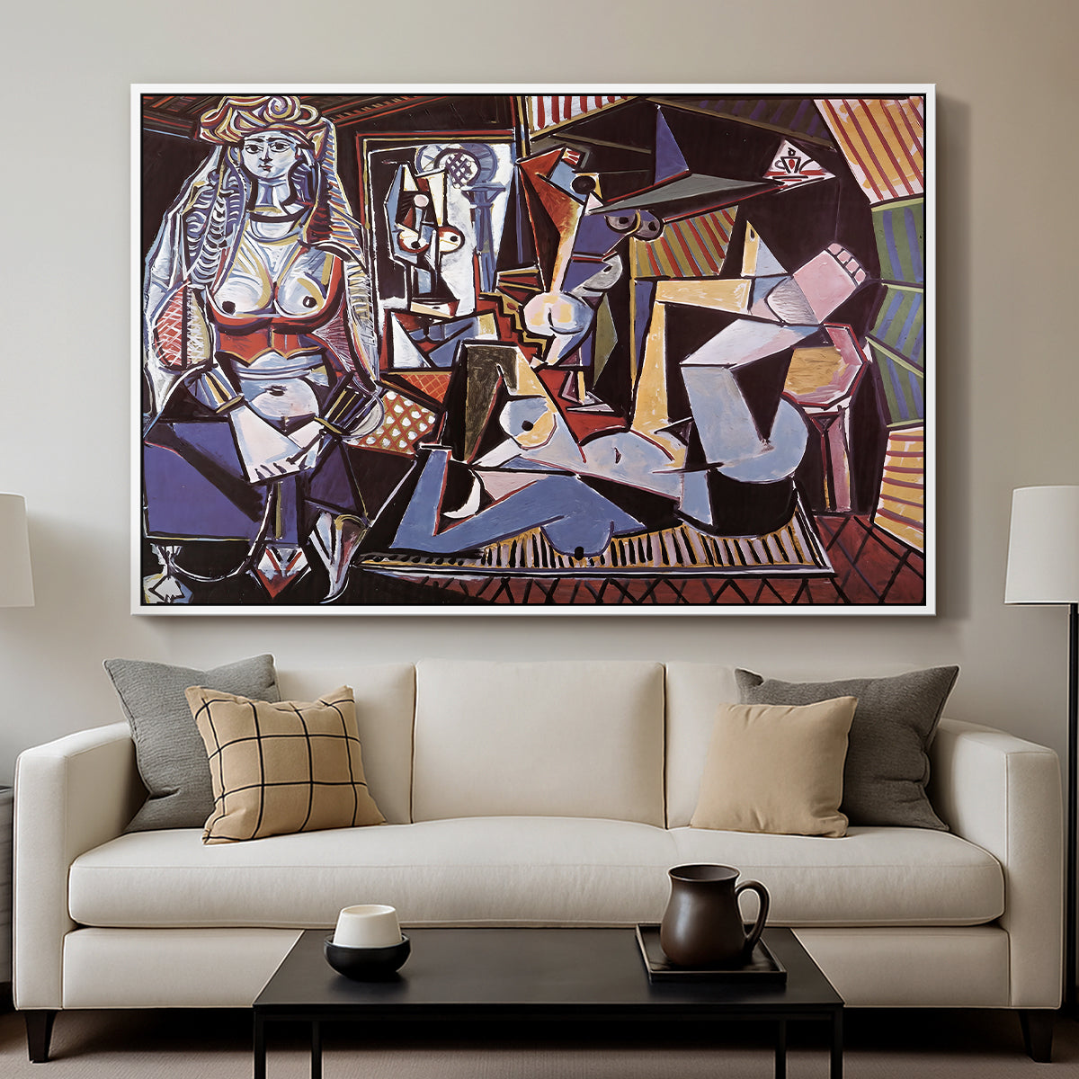 Women of Algiers (Version O), 1955 - Floater Framed Canvas Print
