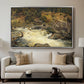 Waterfall in Hallingdal, 1848 - Floater Framed Canvas Print