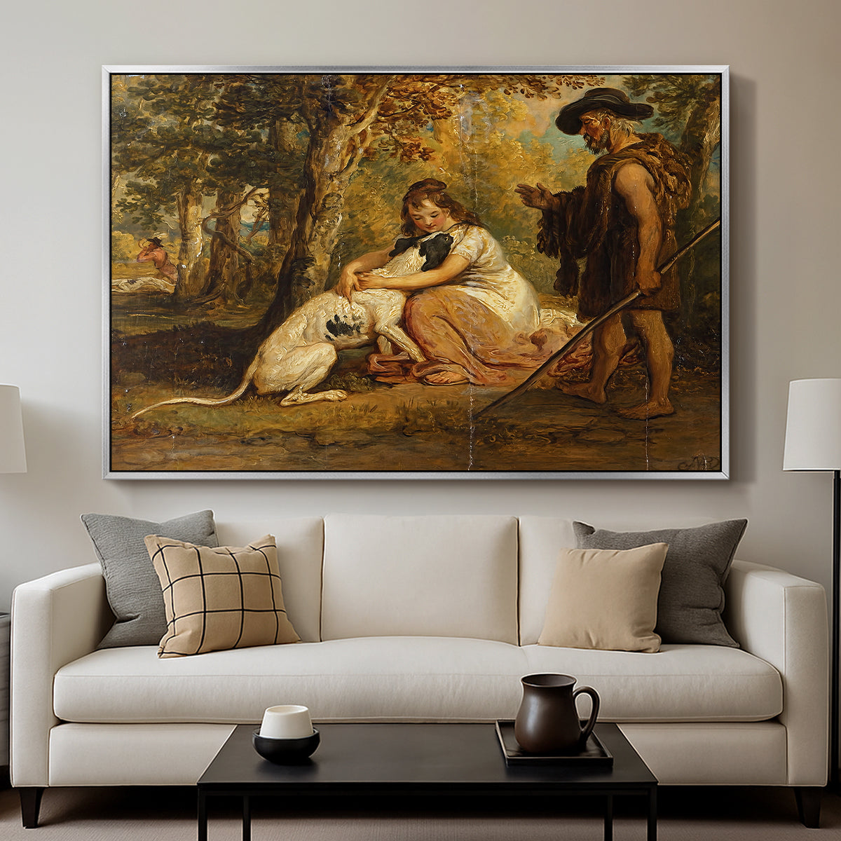 Measure for Measure, or The Biter Bit, 1840 - Floater Framed Canvas Print