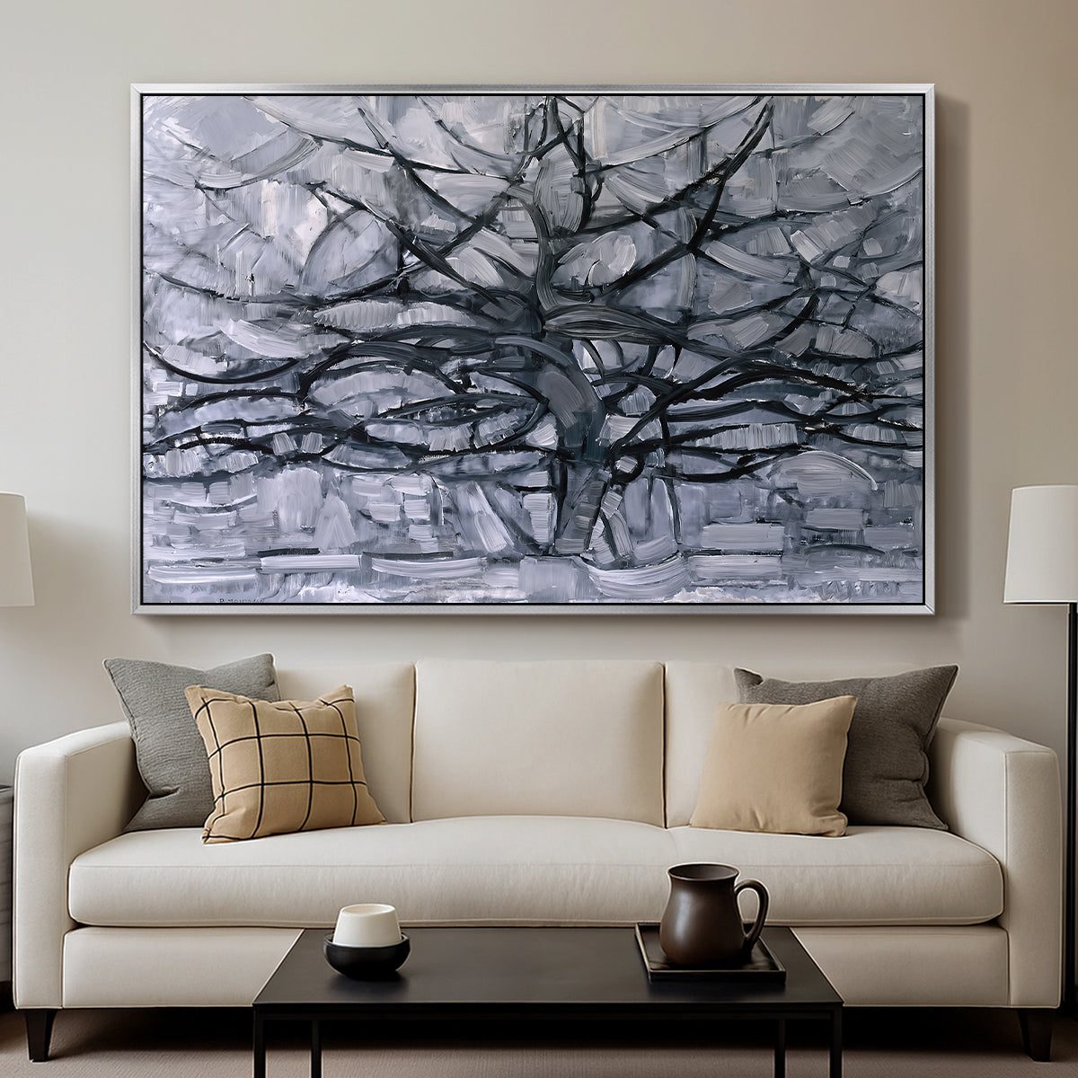 The Gray Tree, 1911 - Floater Framed Canvas Print