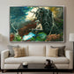 Campfire, Adirondacks, 1892 - Floater Framed Canvas Print