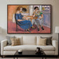 Domino Players, 1921 - Floater Framed Canvas Print