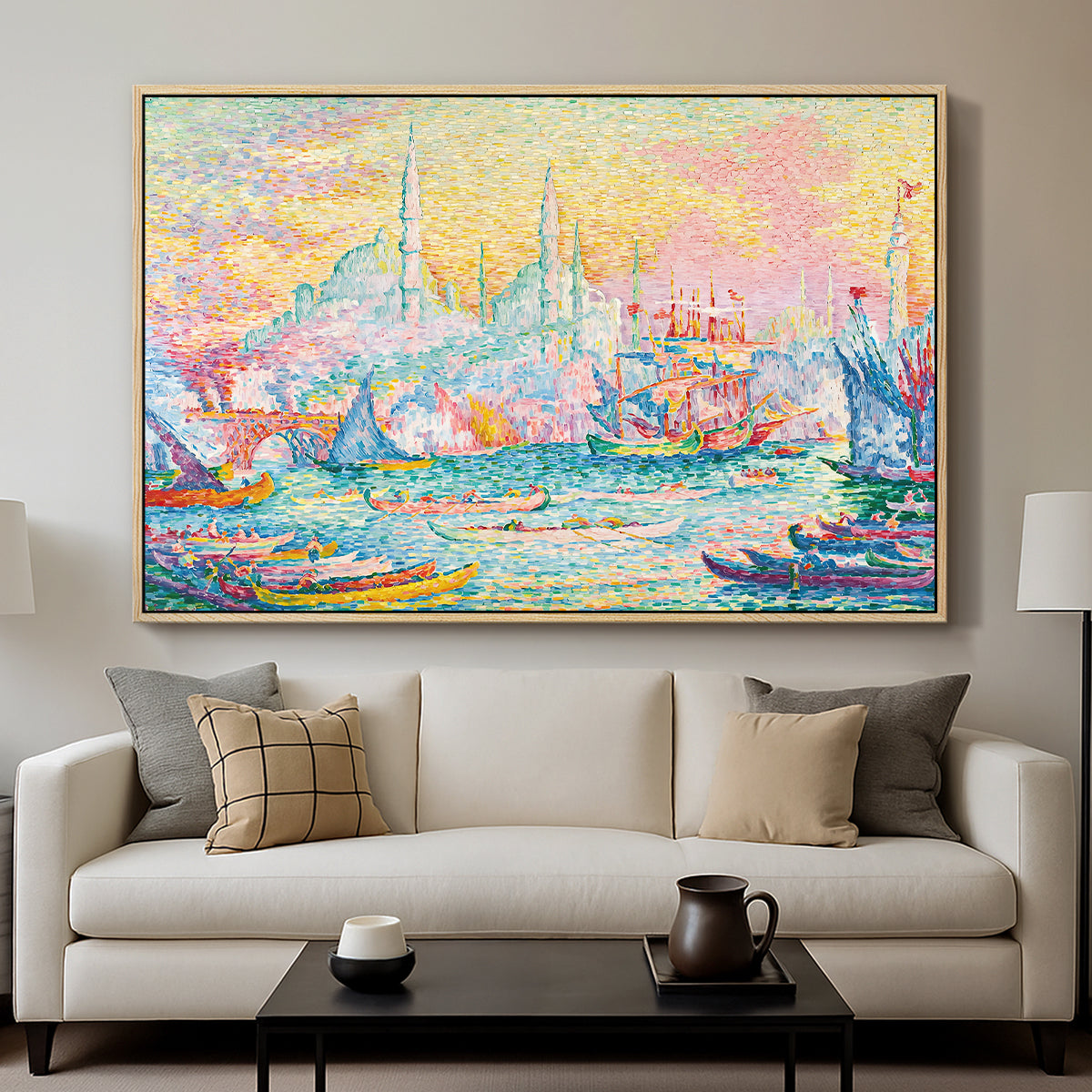The Golden Horn, Constantinople, 1907 - Floater Framed Canvas Print