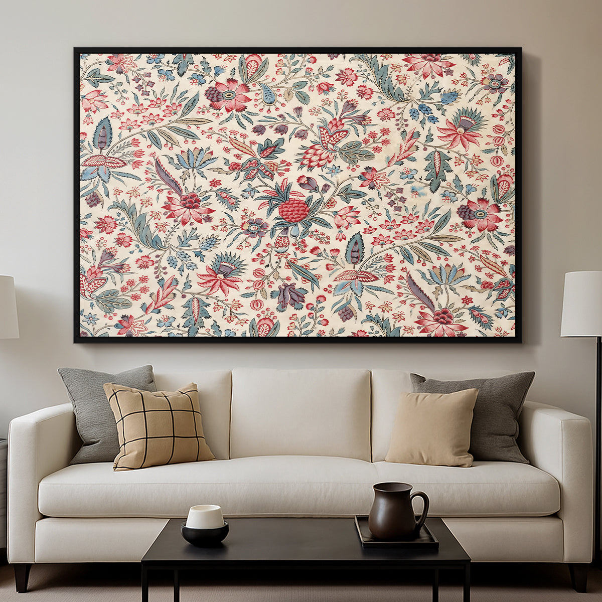 Anaras - Cream, c. 1775-1800 - Floater Framed Canvas Print