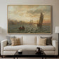 View from the Oslofjord, 1866 - Floater Framed Canvas Print