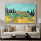 Wooden Sheds Among the Olive Trees and Cypresses, 1889 - Floater Framed Canvas Print
