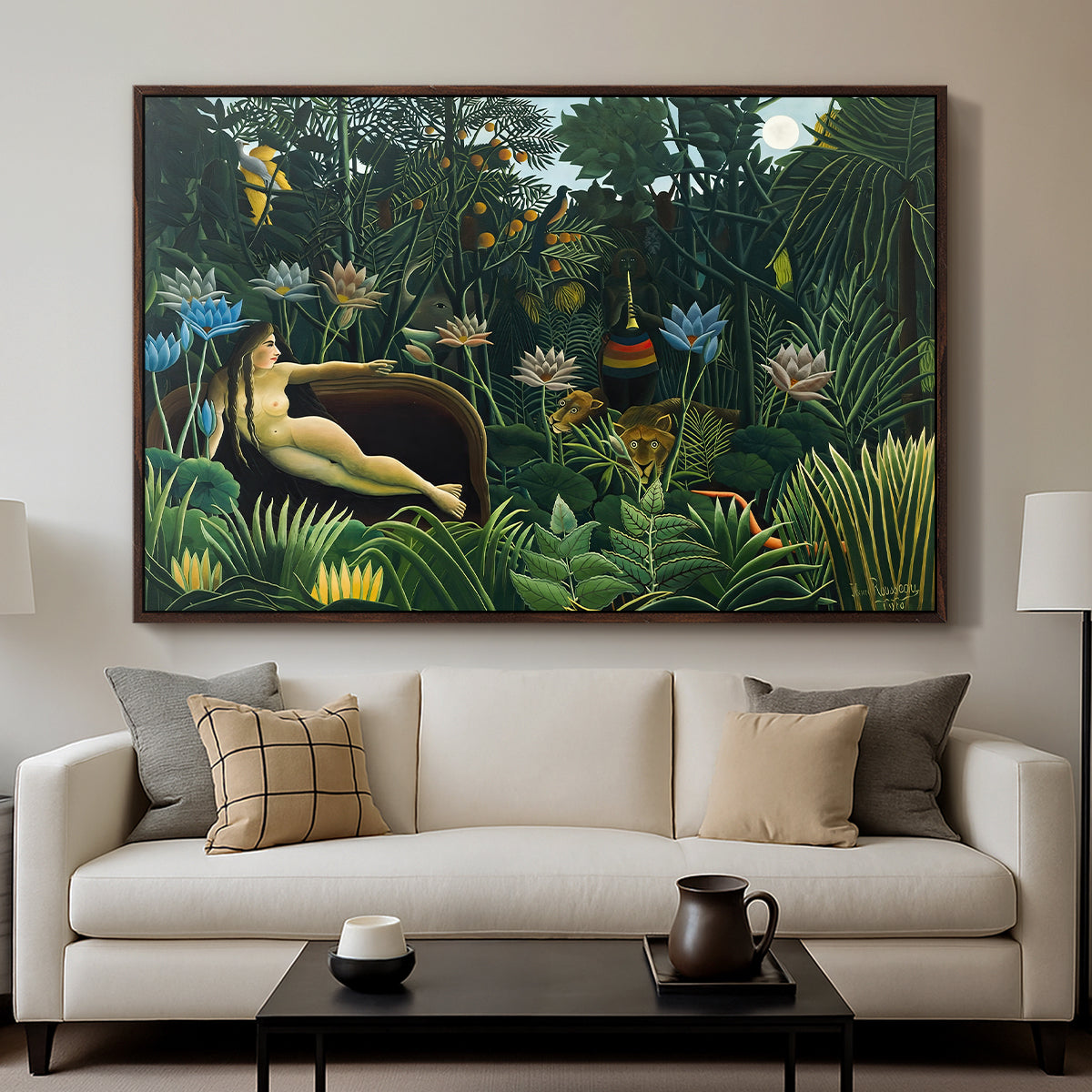 The Dream (Le Rêve), 1910 - Floater Framed Canvas Print