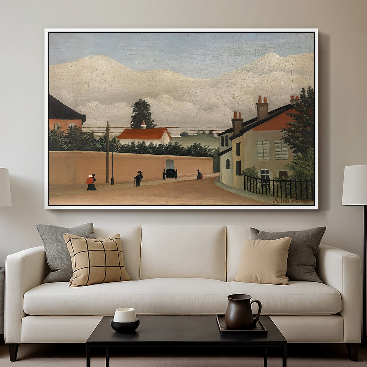 Outskirts of Paris, c. 1906-1910 - Floater Framed Canvas Print