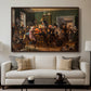 An Auction Scene, 1835 - Floater Framed Canvas Print