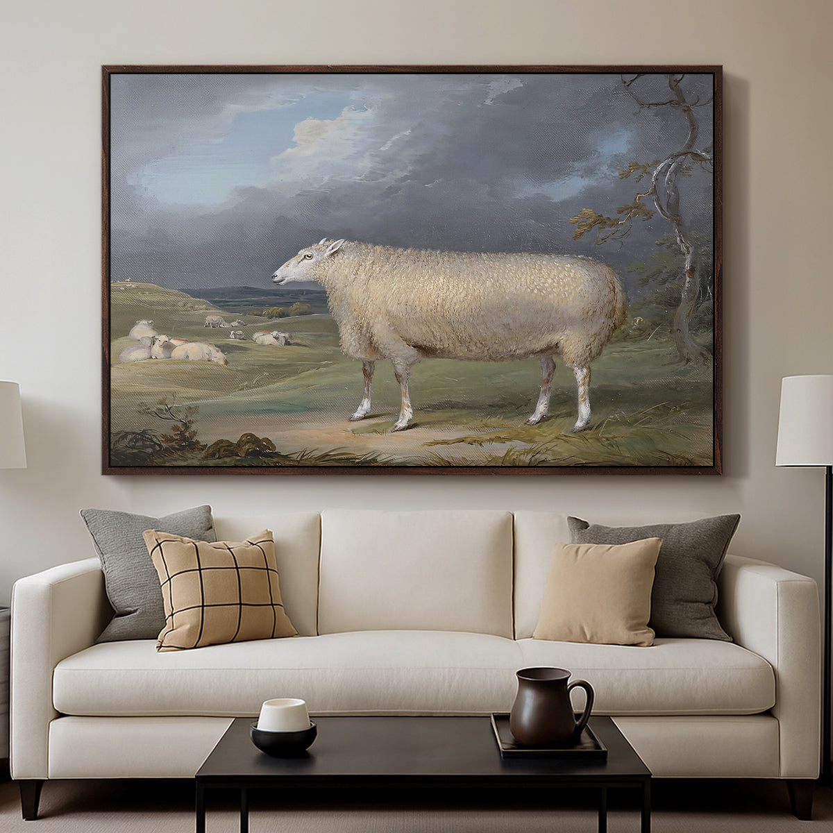 A Border Leicester Ewe, c. 1795-1800 - Floater Framed Canvas Print