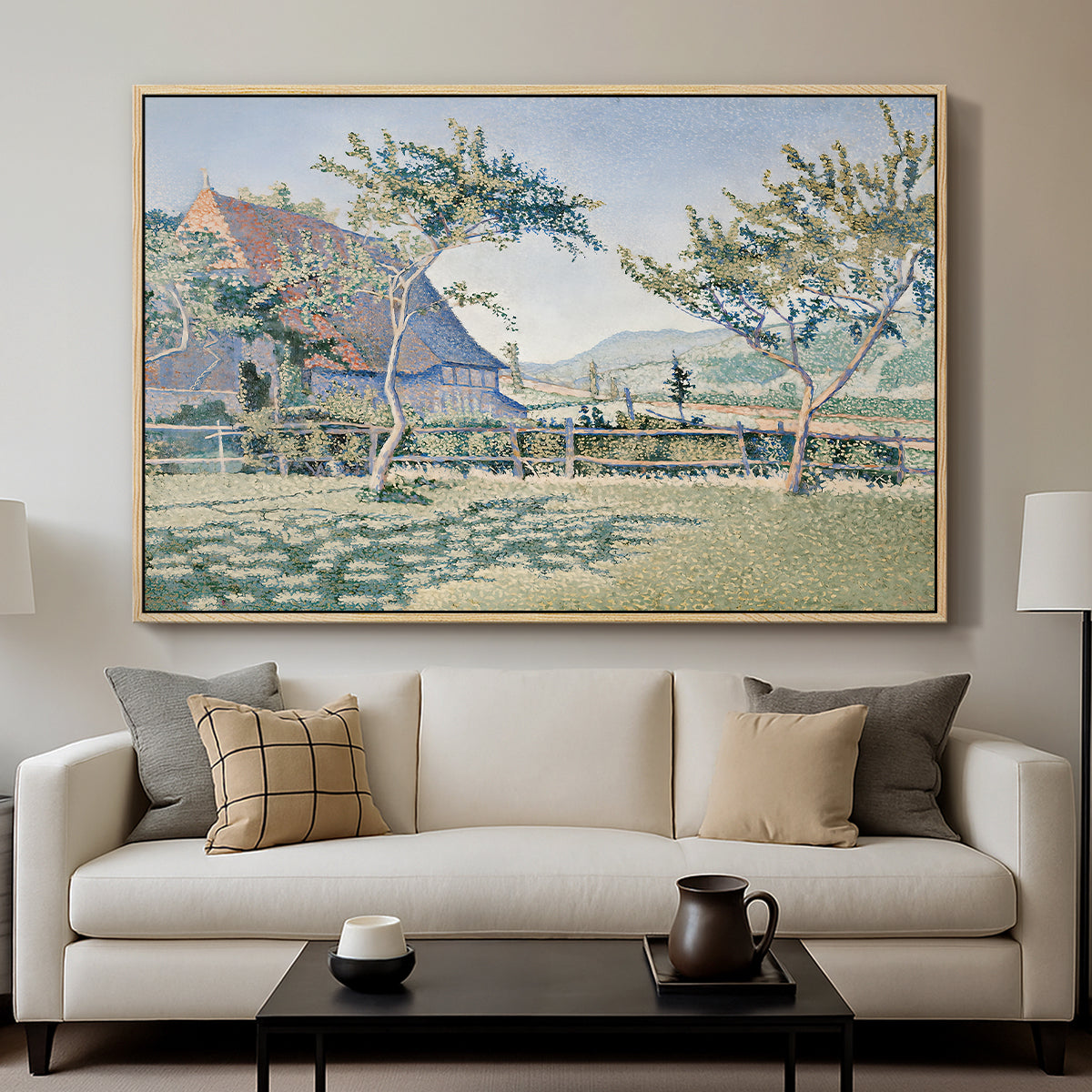 Comblat-le-Château, the Meadow, Opus 161, 1887 - Floater Framed Canvas Print